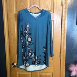 Pixie lady, extra large blue tunic
